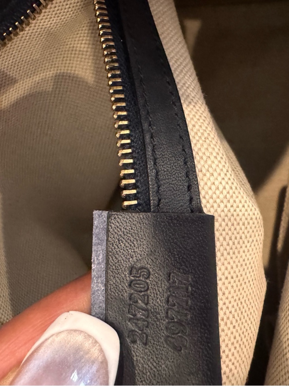 Gucci Beige GG Canvas Boston Bag with Navy and Red Stripe - Picture 11 of 11